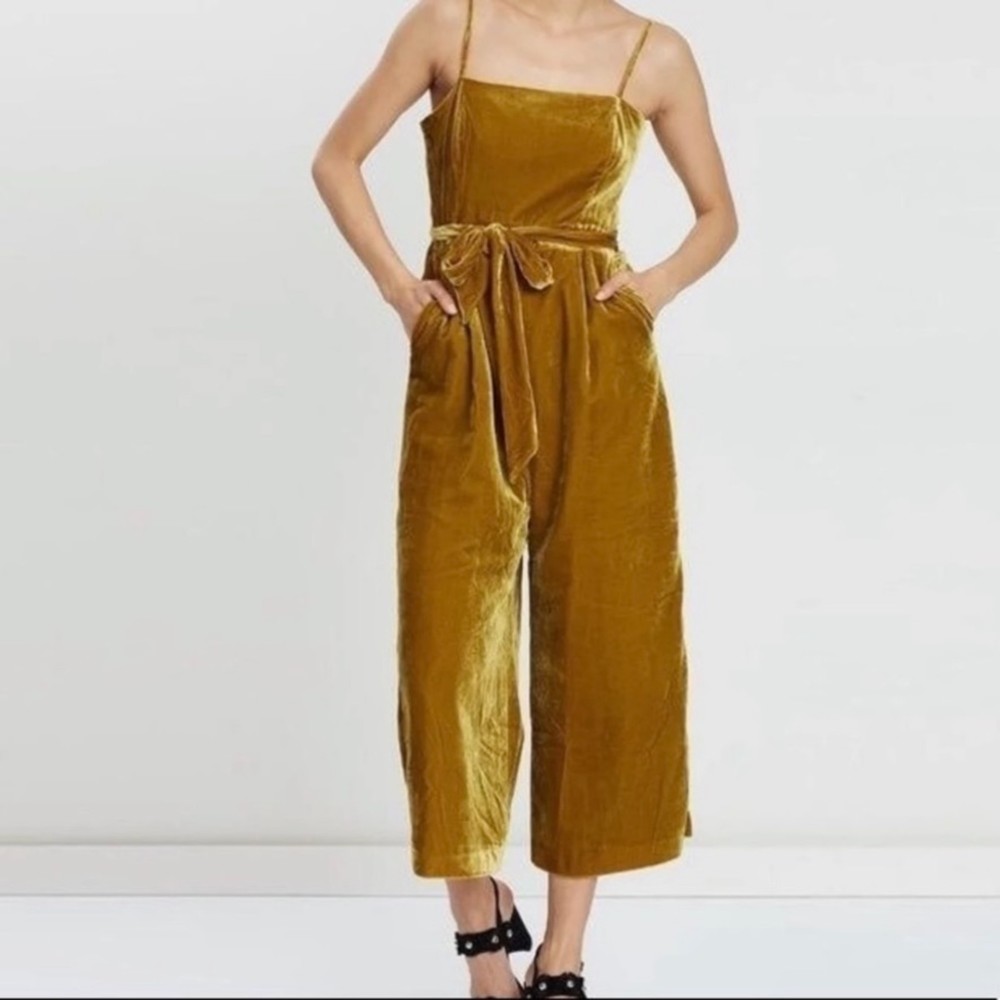 J. Crew 365 Marseille Crushed Velvet Jumpsuit - 12 - Picture 3 of 10